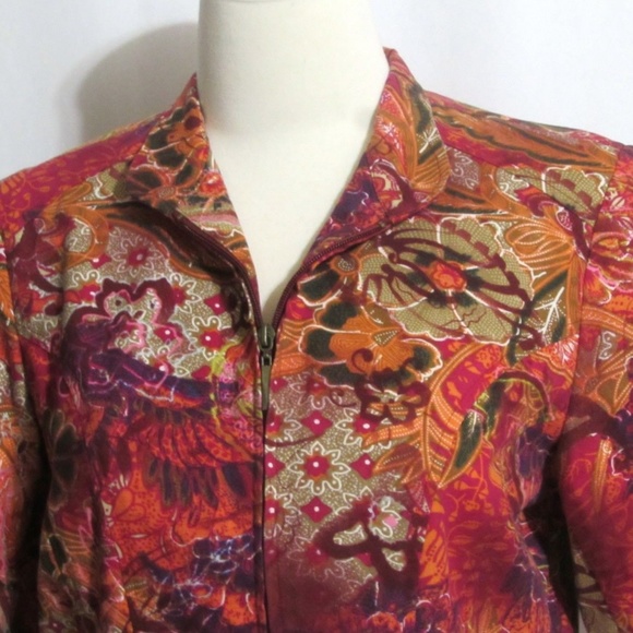 NEW Ladies COLDWATER CREEK Floral Denim Jacket S - Picture 4 of 7